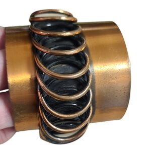 Vintage Renoir copper coil cuff bracelet